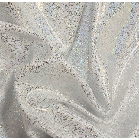 Lycra WHITE & SILVER (shine, holo)
